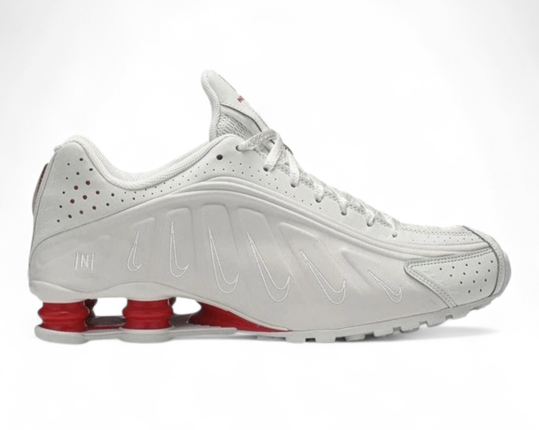 Nike Shox R4 White / University Red sneakers - Image 3