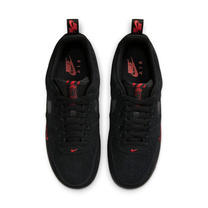 Nike Air Force 1 Low ’07 LV8 ‘Multi-Swoosh Black Crimson’ - Image 7