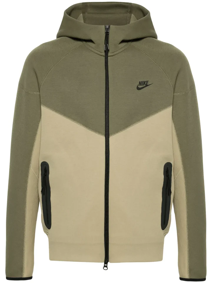 Nike Tech Fleece Tracksuit Combo Set (Jacket and Pants) - Green Ligh Khaki - Image 3