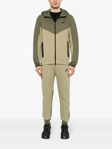 Nike Tech Fleece Tracksuit Combo Set (Jacket and Pants) - Green Ligh Khaki