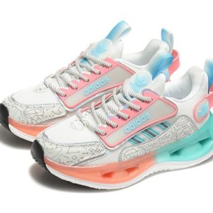 Alternative view of Adidas Marathon 9 Running Sneakers – White & Green Neon