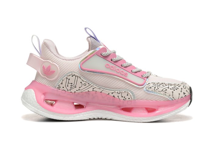Adidas Marathon 9 Running Sneakers-White & Rose Pink - Image 2