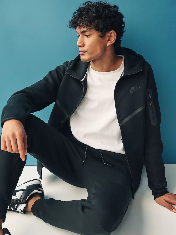 Nike Tech Fleece Tracksuit Combo Set (Jacket and Pants) - Black - Image 3