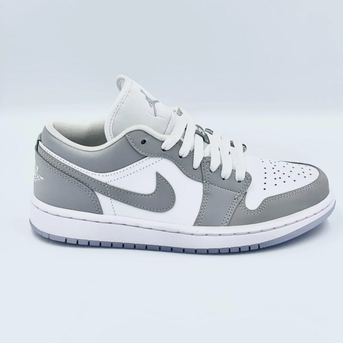 Air Jordan 1 Low White and Grey - Image 3