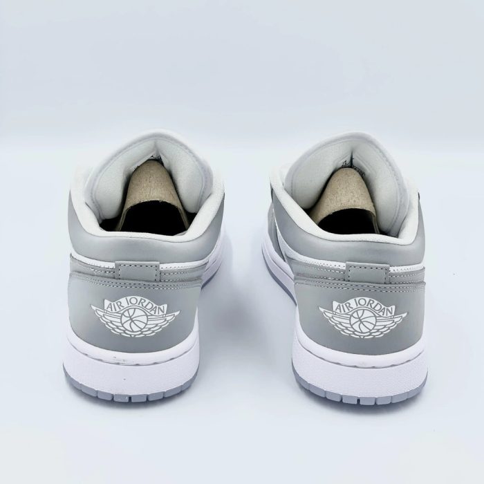 Air Jordan 1 Low White and Grey - Image 6