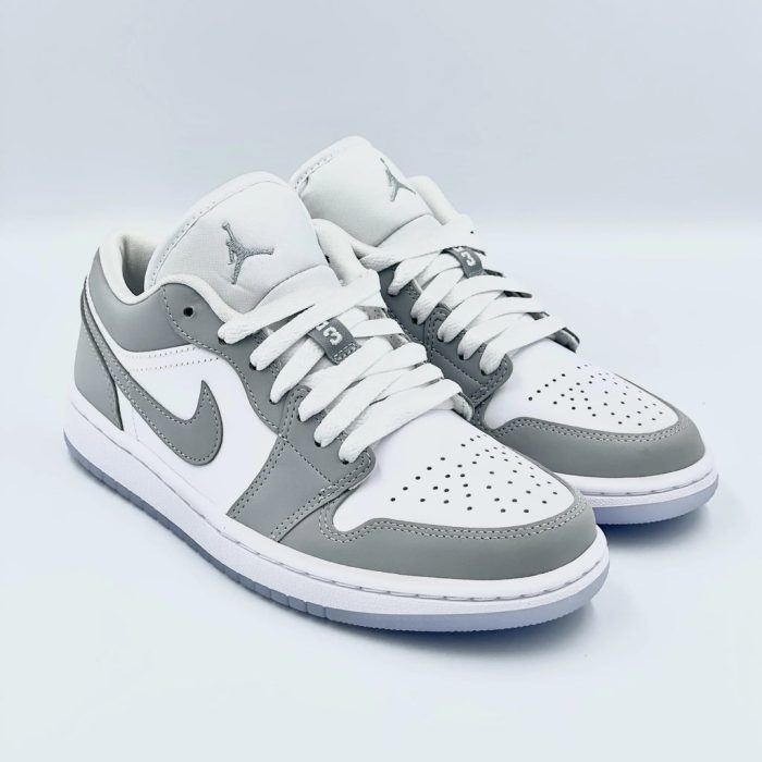 Air Jordan 1 Low White and Grey - Image 7
