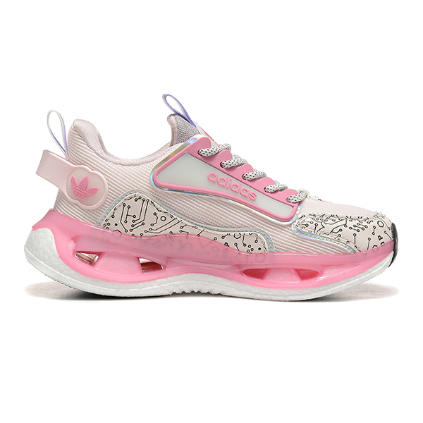 Adidas Marathon 9 Running Sneakers-White & Rose Pink