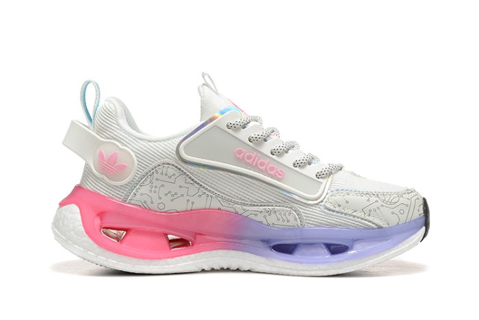 Adidas Marathon 9 Running Sneakers-White, Pink & Rose Purple - Image 3