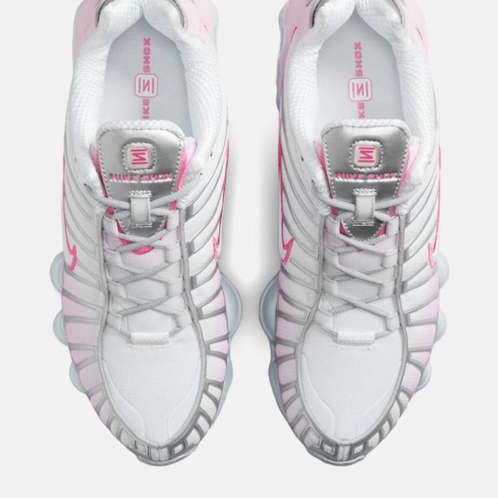 Nike Shox TL – “White – Pink- Metallic Platinum” Sneakers - Image 3