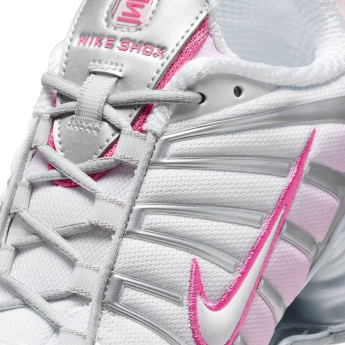 Nike Shox TL – “White – Pink- Metallic Platinum” Sneakers - Image 6