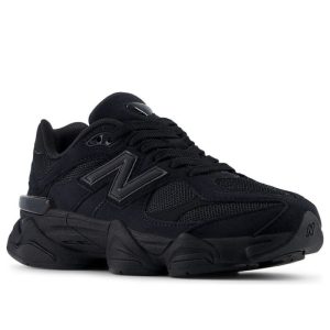 Alternative view of New Balance 9060 Lifestyle – Triple Black ‘Suede’ Sneakers