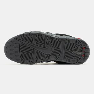 Alternative view of Nike Air More Uptempo Low “Dark Grey, Black & Light Crimson” Sneakers