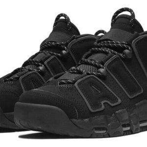 Alternative view of Nike Air More Uptempo Black ‘Reflective’ Sneakers