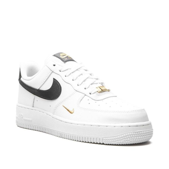 Nike Air Force 1 Low Essential “White/Black/Gold” Sneakers - Image 4