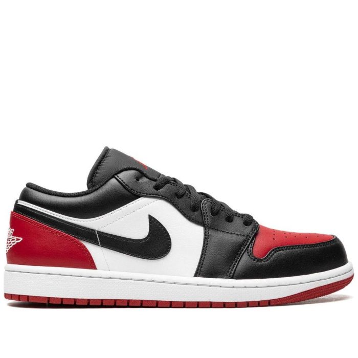 Nike Air Jordan 1 Low “Bred Toe” Sneakers - Image 4