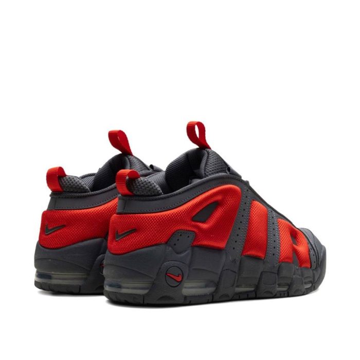 Nike Air More Uptempo ” Dark Grey/Metallic Silver/Light Crimson” Sneakers - Image 2