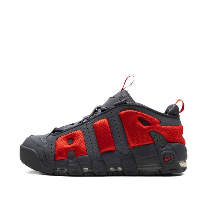 Nike Air More Uptempo ” Dark Grey/Metallic Silver/Light Crimson” Sneakers - Image 3