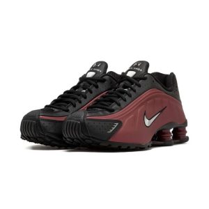 Alternative view of Nike Shox R4 “Team Red/Black/Metallic Silver” – Night Maroon Sneakers