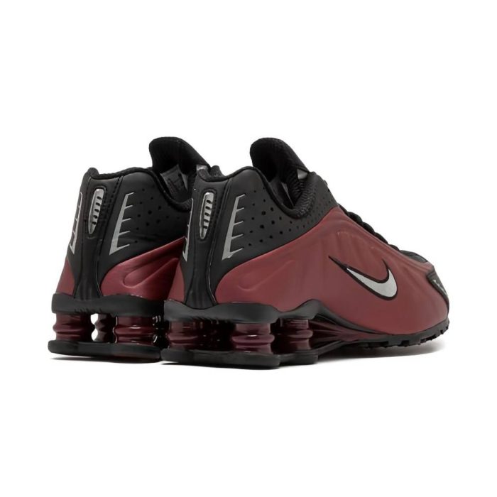 Nike Shox R4 “Team Red/Black/Metallic Silver” – Night Maroon Sneakers - Image 4